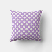 Lavender Lila Polka Dots Kissen (Rückseite)