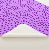 Lavender Lila Polka Dots Sherpadecke (3/4)