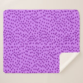 Lavender Lila Polka Dots Sherpadecke (Vorderseite (Horizontal))