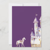 Lavender Lila Princess Birthday Einladung (Rückseite)