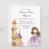 Lavender Lila Princess Magical Birthday Einladung (Vorderseite)