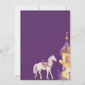 Lavender Lila Princess Magical Birthday Einladung (Rückseite)