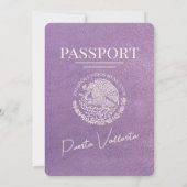 Lavender Lila Puerta Vallarta Einladung (Rückseite)