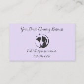 Lavender Lila Reinigungshaus QR Code Visitenkarte (Vorderseite)