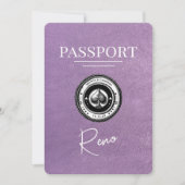 Lavender Lila Reno Passport Save the Date (Vorderseite)