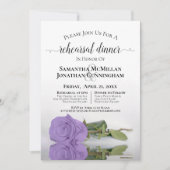 Lavender Lila Rose Chic Hochzeit Probe Dinner Einladung (Vorderseite)