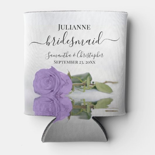 Lavender Lila Rose Elegante Hochzeit von Brauchtum Dosenkühler (Vorderseite)