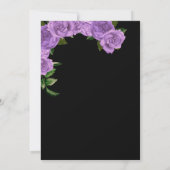 Lavender Lila Rose Gold Elegante Quinceñera Einladung (Rückseite)