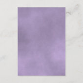 Lavender Lila Rose Hochzeit wünschen gutes Gedicht Begleitkarte (Rückseite)