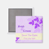 Lavender Lila Save the Date Magnet (Vorderseite/Rückseite)