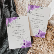 Lavender Lila & Silver Floral Elegante Hochzeit