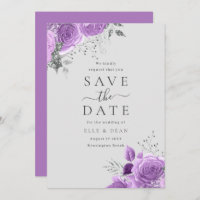 Lavender Lila & Silver Floral Elegante Hochzeit