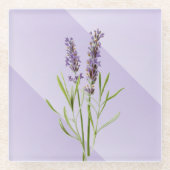 Lavender Lila Soft and Elegante Glasuntersetzer (Vorderseite)