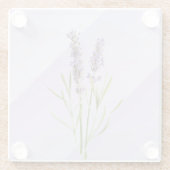 Lavender Lila Soft and Elegante Glasuntersetzer (Rückseite)