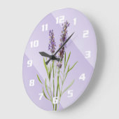 Lavender Lila Soft and Elegante Große Wanduhr (Winkel)