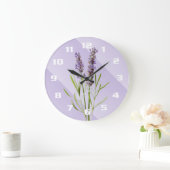 Lavender Lila Soft and Elegante Große Wanduhr (Zuhause)