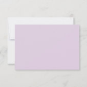 Lavender Lila Sparkle Bloral Wedding Matching RSVP Karte (Rückseite)