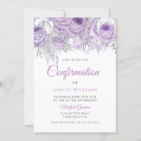 Lavender Lila Sparkle Floral Bestätigung