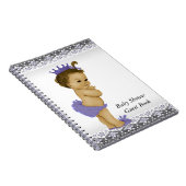 Lavender Lila und Gray Baby Shower Gästebuch Notizblock (Rechte Seite)