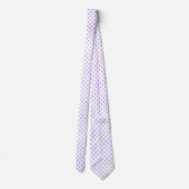 Lavender Lila und White Polka Dot Necktie Krawatte (Rückseite)