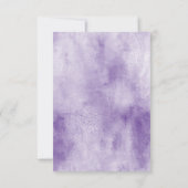 Lavender Lila Watercolor Florals RSVP Card (Rückseite)