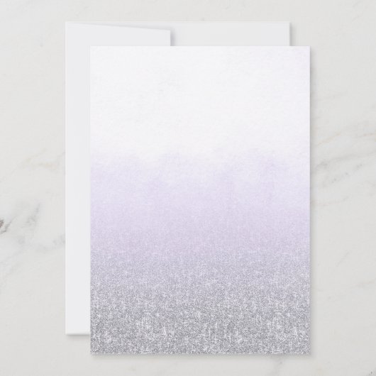 Lavender Lila Watercolor Kinderdusche Einladung (Rückseite)