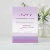 Lavender Lila Watercolor Wedding RSVP Card (Stehend Vorderseite)