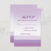 Lavender Lila Watercolor Wedding RSVP Card (Vorne/Hinten)