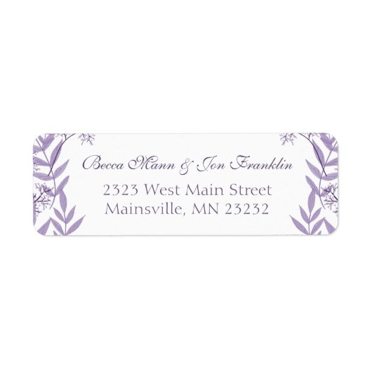 Lavender Lila Wedding Botanical (Vorne)