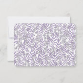 Lavender Lila Wedding Botanical Einladung (Rückseite)