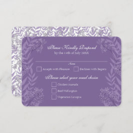 Lavender Lila Wedding Botanical Einladung