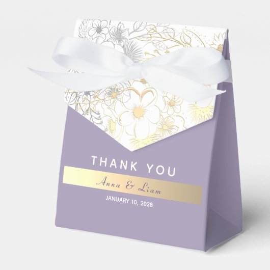 Lavender Lila Wedding Geschenkschachtel (Vorderseite)