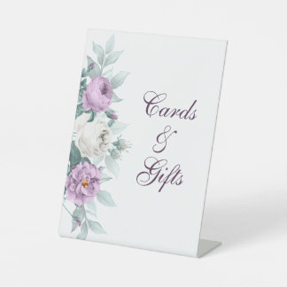 Lavender Lila Wedding Pedestal Sign Sockelschild