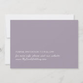 Lavender Lila Wedding Save the Date (Rückseite)