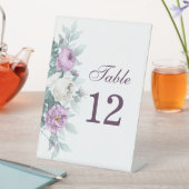 Lavender Lila Wedding Tischnummer Sign Sockelschild (In Situ)