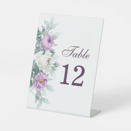 Lavender Lila Wedding Tischnummer Sign Sockelschild