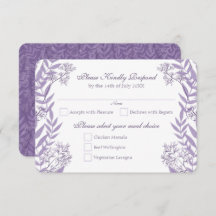 Lavender Lila Wedding Vintag Botanical