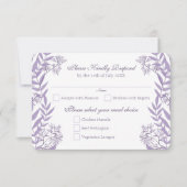 Lavender Lila Wedding Vintag Botanical Einladung (Vorderseite)