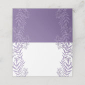 Lavender Lila Wedding Vintag Botanical Platzkarte (Außenseite Aufgefaltet)