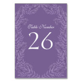 Lavender Lila Wedding Vintag Botanical Tischnummer (Vorderseite)