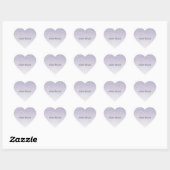 Lavender Lila White Bokeh Confetti Herz-Aufkleber (Blatt)