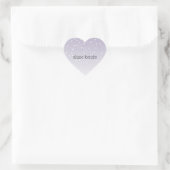 Lavender Lila White Bokeh Confetti Herz-Aufkleber (Tasche)