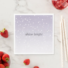 Lavender Lila White Bokeh Confetti Serviette