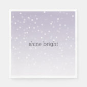 Lavender Lila White Bokeh Confetti Serviette (Vorderseite)