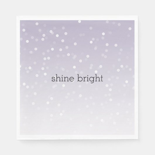 Lavender Lila White Bokeh Confetti Serviette (Vorderseite)