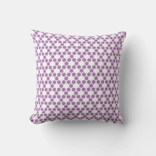 Lavender Lila White Geometric Hexagon Muster Kissen