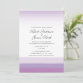 Lavender Lila & White Modern Watercolor Wedding Einladung (Stehend Vorderseite)