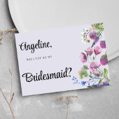 Lavender lila Wildblume Frühjahr Bridesmaid Einladung