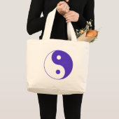 Lavender Lila Yin-Yang Jumbo Stoffbeutel (Vorderseite (Produkt))