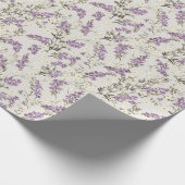 Lavender Lilac Blume Design Geschenkpapier (Ecke)